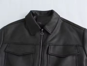 Nouveau véritable Logo sur mesure votre propre conception en plein air en cuir femmes avec veste d'hiver femmes véritable mode vestes pour femmes - Product Image 2