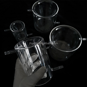 निर्माता उच्च शुद्धता डबल परत पारदर्शी क्वार्ट्ज जैकेटेड बेकर्स को अनुकूलित करता है - Product Image 3