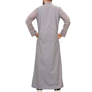 ชุดเดรส jubba แบบอิสลามสำหรับผู้ชายเดรสแขนยาวผ้าคอตตอนเนื้อนุ่มสไตล์ตะวันออกกลางชุดเดรส Jubba ออกแบบโลโก้ได้ตามต้องการ - Product Image 5