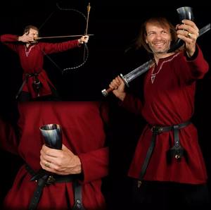 เขาสัตว์วิกกิ้งทำมือเป็นมิตรกับสิ่งแวดล้อม พร้อมสายหนังสัตว์ทำมือ สำหรับของที่ระลึก ราคาขายส่ง - Product Image 2