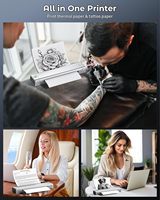 Printer Tato Termal Mini Nirkabel Portabel Phomemo M08F Bluetooth, Mesin Printer Stencil Ramah Perjalanan, Stok Tersedia