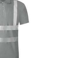 Polo à manches courtes en polyester fluorescent personnalisé pour homme, réfléchissant, haute visibilité, jersey uni, vêtements de travail de sécurité