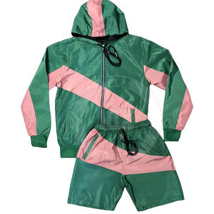 <b>Men</b> Nylon <b>Men's</b> <b>Shorts</b> Windbreaker Set <b>Men's</b> Custom Logo Windbreaker Nylon <b>Short</b> Set Windproof - Product Image 1