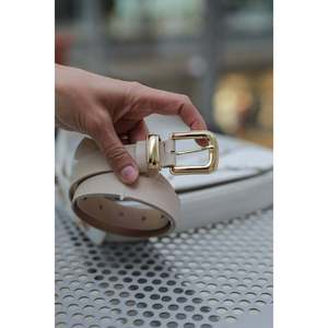 Gold Plated Non-Tarnishing Women's Trouser <b>Belt</b>, Jacket <b>Belt</b>, <b>Dress</b> <b>Belt</b>, Shirt <b>Belt</b> - BEIGE - Product Image 2