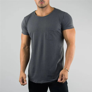 Camiseta de Hombre con Dobladillo Curvo, Diseño Nuevo, Suministro de Fábrica al por Mayor, Tejido de Punto, Spandex/Algodón, Secado Rápido - Product Image 5
