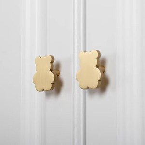 Solid Brass Bear Shape <b>Knob</b> Pull Drawer Cabinet for Home Dresser <b>Door</b> Cabinet Furniture <b>Decorative</b> Kitchen Wardrobe Handle <b>Knobs</b> - Product Image 1