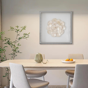 Décoration murale 3D moderne en nacre, art mural encadré en coquille de capiz fait main pour la décoration intérieure en provenance du Vietnam - Product Image 4