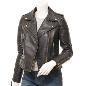Chaqueta de Cuero Genuino Curtido para Mujer, con Cuello Alto, Satinada, Transpirable, Ecológica, Impermeable, a la Moda, para Primavera y Otoño, Precio al por Mayor - Product Image 1