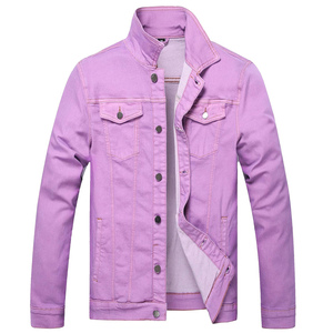 Chaqueta Vaquera Lisa para Hombre, Chaquetas Ajustadas de Alta Calidad, Nuevas Chaquetas Vaqueras Personalizadas para Hombre - Product Image 1