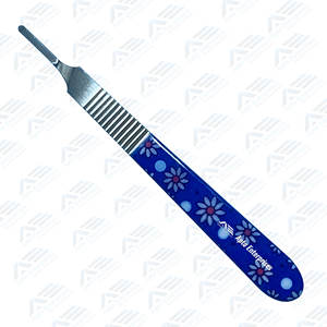 Manche de scalpel de qualité supérieure, fabriqué sur mesure, couleur bleue avec impression, meilleur prix, manche de scalpel chirurgical, prix de gros - Product Image 3
