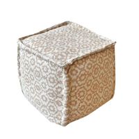 Meilleur prix Pouf en coton imprimé ethnique pouf pouf fait à la main coussin de sol repose-pieds pouf siège rond salon décor meubles