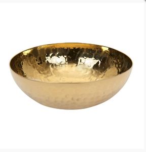 Bol à tremper décoratif moderne pour la maison, la fête de mariage, décor de plat à tremper couleur blanc et or, bols de service en métal au Design moderne - Product Image 3