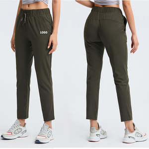 Nouveau pantalon de jogging d'hiver pour femme, coupe droite ample, taille plate, avec cordon de serrage, haute qualité, décontracté, pour le yoga, la course et l'entraînement, avec poches - Product Image 4