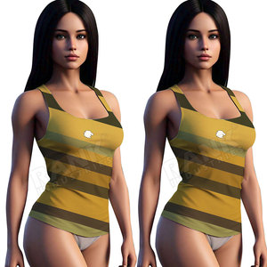 Camiseta sin Mangas para Mujer al Mejor Precio, Tejido Transpirable, Logotipo Frontal, Poliéster/Algodón, Alta Calidad, Camiseta sin Mangas para Mujer Más Vendida - Product Image 5