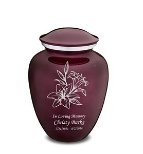 Urne de crémation personnalisée violet cerise pour cendres humaines Urne commémorative adulte pour urne décorative homme femme pour taille personnalisée adulte - Product Image 2