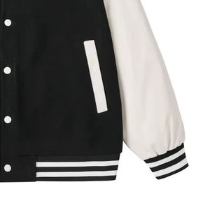 Veste de baseball universitaire unisexe personnalisée de haute qualité pour l'hiver, en cuir, laine, toile, imperméable, respirante, épaisse, patchwork - Product Image 2