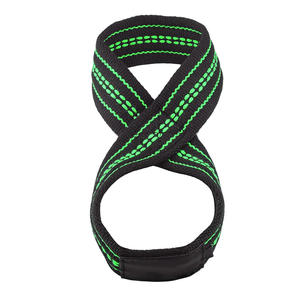 Haute qualité Gym Figure 8 sangles de levage anti-dérapant Fitness poignets réglables pour Deadlift Powerlifting - Product Image 3