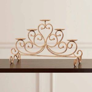 Contemporary Gold Metal Set of 2 Candle <b>Holders</b> Iron Tabletop <b>Tealight</b> <b>Holder</b> Set Direct Factory Price Wholesaler Made In India - Product Image 6