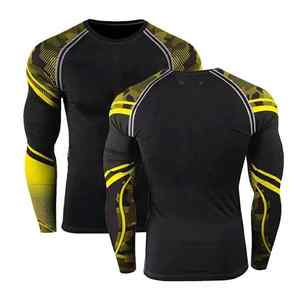 Camiseta de Compresión (Rash Guard) para Hombre, Transpirable, Manga Larga, Spandex, BJJ, Sublimación OEM, Directo de Fábrica - Product Image 1