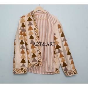 Best Quality Handmade Suzani Embroidery <b>Velvet</b> Cotton Winter <b>Jacket</b> <b>Women</b> Regular Quilted Eco-Friendly Quick Dry - Product Image 6