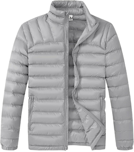 Hooded puffer <b>jacket</b> for men with <b>fleece</b> lining <b>thick</b> and cozy men's <b>jackets</b> for travel and casual wear - Product Image 6