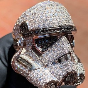 Anillo de Compromiso Unisex de Plata de Ley 925, Chapado en Oro, Hecho a Mano, Moderno, con Circonita Redonda de Corte Brillante, Certificado IGI - Product Image 2