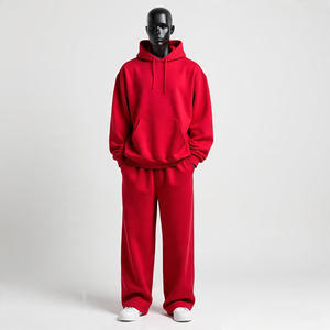 Conjunto Deportivo de Dos Piezas Personalizado al por Mayor, Chándal de Felpa de Algodón Liso, Pantalones Deportivos y Sudaderas con Capucha para Hombre, Conjuntos Deportivos 2025 - Product Image 3