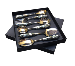 Ensemble de couverts en laiton personnalisé meilleure vente ustensiles de cuisine Table à manger ensemble de couverts alimentaires meilleur artisanat de créateur - Product Image 2