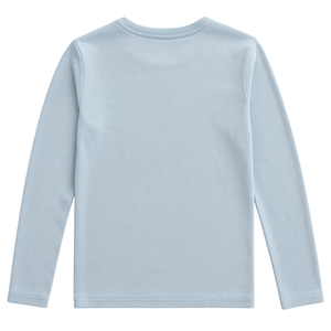 Camiseta de Manga Larga con Cuello Redondo para Mujer, Color Lila Pastel, Algodón Orgánico de Lujo, Preencogido, Certificado GOTS, Ajuste Clásico, Suave y Premium - Product Image 2