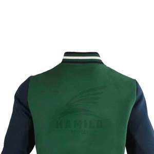 2024 vente chaude lycée collège varsité vestes pour les jeunes laine corps cuir manches grande taille hiver vêtements bouton - Product Image 6