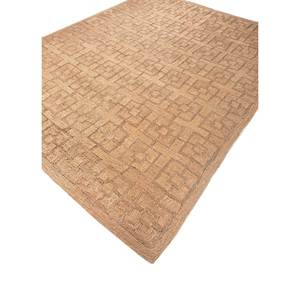 พรมปูพื้นทรงเรขาคณิตสีเบจน้ำตาล Nomadic Threads รุ่น PDJT-626 ทำจากปอกระเจาแบบทอแบน สำหรับตกแต่งบ้าน พรมลายทางรูปสี่เหลี่ยมผืนผ้าสำหรับห้องนั่งเล่นและทางเดิน - Product Image 2