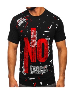 Custom Wholesale Men's 100% Cotton Knitted Breathable Streetwear T-Shirts Custom <b>Logo</b> Printing High Quality Plus Sizes XXXXL - Product Image 1