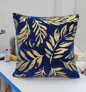 Couleur vibrante 16x16 pouces brodé soie canapé housse de coussin motif de feuille florale 3D maison/hôtel décoratif jeter oreiller - Product Image 3