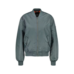 Chaqueta de béisbol de algodón personalizada con precio al por mayor para hombres y mujeres, chaqueta Bomber con logotipo bordado, chaqueta Bomber - Product Image 6