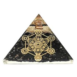 Best Quality Polished Shungite Gemstone Orgone Pyramid Metatron Eco-Friendly <b>Mascot</b> Decorative Holiday Decoration Christmas - Product Image 5