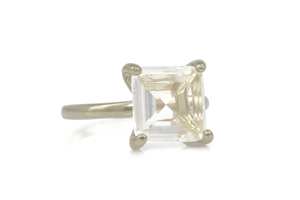 New Arrival Custom Solid 925 Sterling Silver Natural <b>Clear</b> Crystal Quartz Faceted Cut Gemstone Solitaire Rings Fine Jewelry Sale - Product Image 3