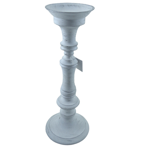 Portavelas de aluminio Soporte de vela de diseño de lujo de color blanco lavado para decoración del hogar - Product Image 1