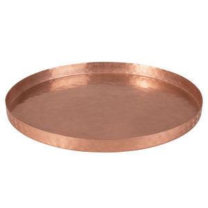 Plateau de service martelé en métal avec forme ronde pour plateaux de service de table pour aliments et boissons à la maison et à l'hôtel - Product Image 6