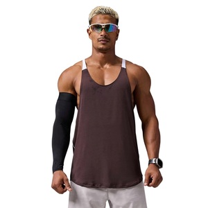 Custom Tank Tops Manufacturer Activewear Polyester Gym Stringer <b>Singlets</b> <b>Running</b> Sports Quick Dry Loose Fit Sleeveless Construct - Product Image 5