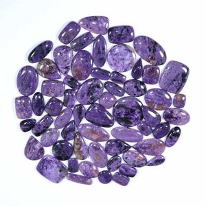 Piedras preciosas de cabujón sueltas de charoita natural tamaño libre para la fabricación de joyas - Product Image 1