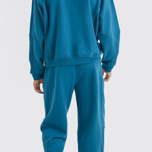 Survêtements d'hiver pour hommes de haute qualité en polyester/coton, sweat à capuche ample, confortable, respirant, antibactérien, uni - Product Image 5