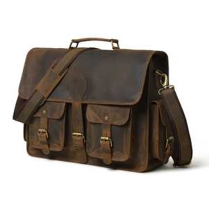 World Craft Impex 16 Inch Genuine Buffalo <b>Leather</b> Messenger <b>Laptop</b> <b>Bag</b> 100% <b>Leather</b> Price Pledge Product - Product Image 2