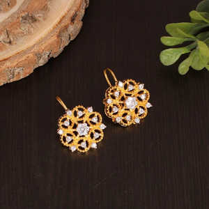 Wholesale 925 Sterling Silver <b>Fine</b> Cuff <b>Earrings</b> with CZ Stone - Product Image 2