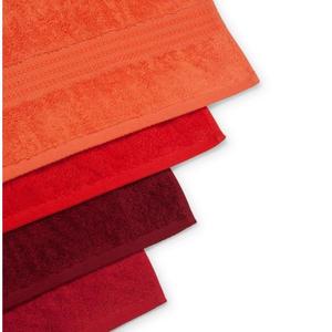 Hobby Rainbow 70X140 Juego de toallas de baño de 4 piezas en rojo - Product Image 2