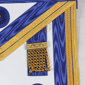 Tabliers de loge artisanale Tabliers de maître maçon et ensemble de tablier de broderie de machine de loge bleue maçonnique - Product Image 4