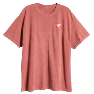 Camiseta de Hombre de Color Sólido con Hombros Caídos, Algodón/Fibra de Bambú, Secado Rápido y Transpirable, Hecha en Pakistán, Diseño Liso Teñido - Product Image 1