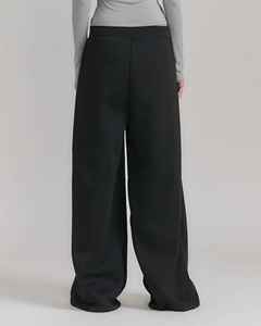 Algodón Mezcla de poliéster Logotipo personalizado Estampado Mujer Longitud completa Baggy Hip Hop Fleece Invierno Pantalones de chándal Pierna ancha Cintura elástica - Product Image 4