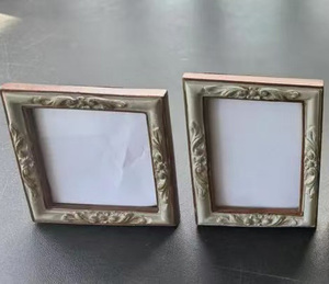 Mini Vintage reçine resim çerçeveleri seti 2.5x3.5 ve <span class=keywords><strong>3x3</strong></span> el boyalı antika cüzdan boyutu fotoğraf çerçeveleri - Product Image 4