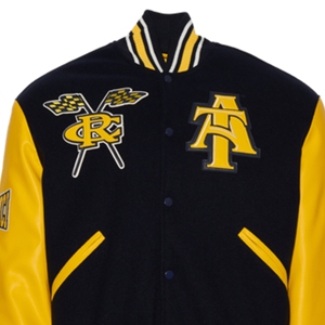 Personnalisé pour A & T Aggies Bulldog Varsity Bomber Jacket Hommes Femmes Peau de Mouton Respirant Tricoté Tissu Peigné Haut - Product Image 6