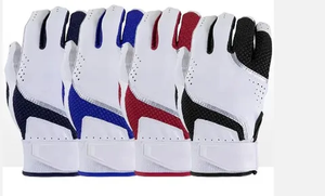 Gants de frappe de baseball personnalisés avec logo pour hommes, softball, antidérapants, en spandex/polyester, haute qualité, ajustement parfait, vente en gros - Product Image 2